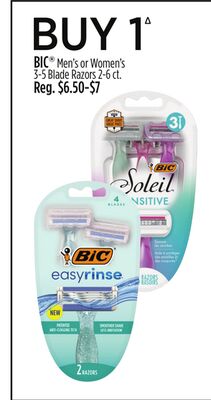 BIC® Men's or Women's 3-5 Blade Razors