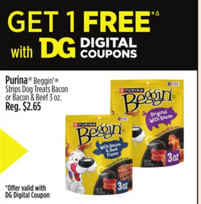 Purina® Beggin' ® Strips Dog Treats Bacon or Bacon & Beef
