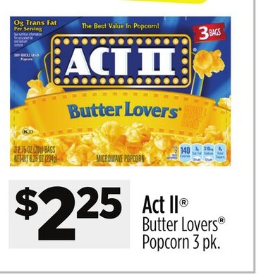 Act II® Butter Lovers® Popcorn