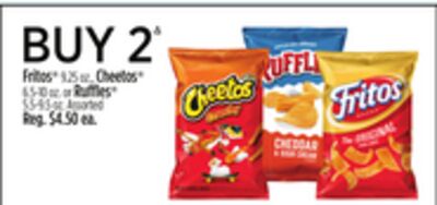 Fritos® 9.25 oz., Cheetos® 6.5-10 oz. or Ruffles® 5.5-9.5 oz.