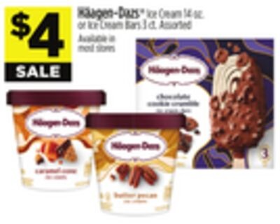 Häagen-Dazs® Ice Cream 14 oz. or Ice Cream Bars 3 ct.