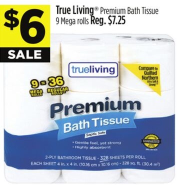 True Living® Premium Bath Tissue