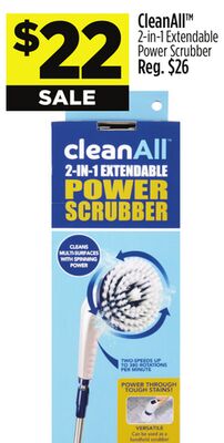 CleanAll™ 2-in-1 Extendable Power Scrubber