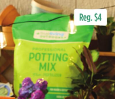 True Living All Purpose Potting Soil, Professional Potting Mix with Fertilizer or Container Mix 14 qt