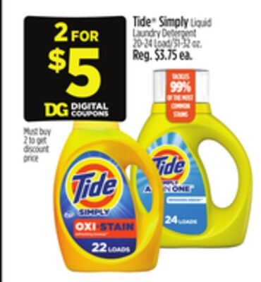 Tide® Simply Liquid Laundry Detergent