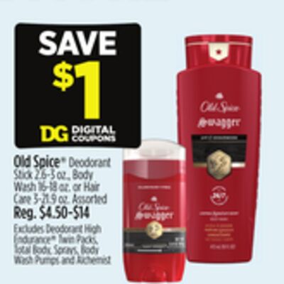 Old Spice® Deodorant Stick 2.6-3 oz., Body Wash 16-18 oz. or Hair Care 3-21.9 oz.