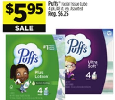 Puffs® Facial Tissue Cube