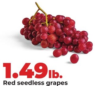 Red seedless grapes