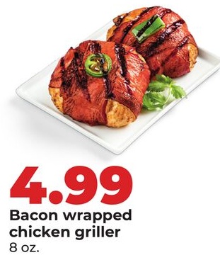 Bacon wrapped chicken griller