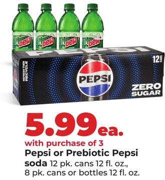 Pepsi or Prebiotic Pepsi soda