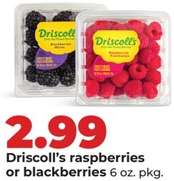 Driscoll's raspberries or blackberries