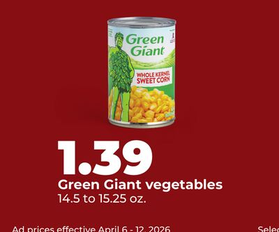 Green Giant vegetables
