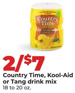 Country Time, Kool-Aid or Tang drink mix