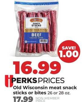 Old Wisconsin meat snack sticks or bites