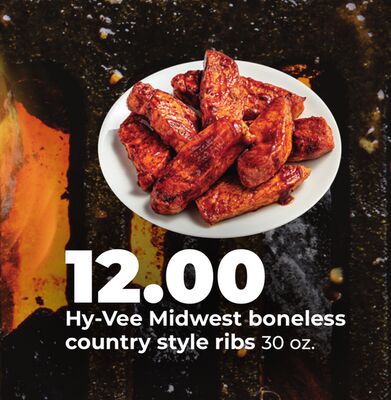 Hy-Vee Midwest boneless country style ribs