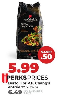 Bertolli , P. F. Chang's entrée