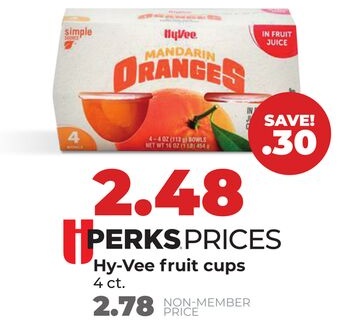 Hy-Vee fruit cups