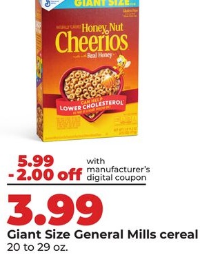 Giant Size General Mills cereal