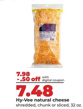 Hy-Vee natural cheese