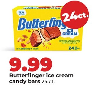 Butterfinger ice cream candy bars