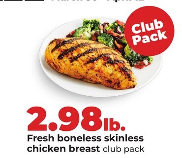 Fresh boneless skinless chicken breast