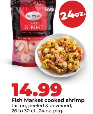 Fish Market cooked shrimp