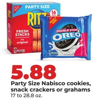 Party Size Nabisco cookies, snack crackers or grahams