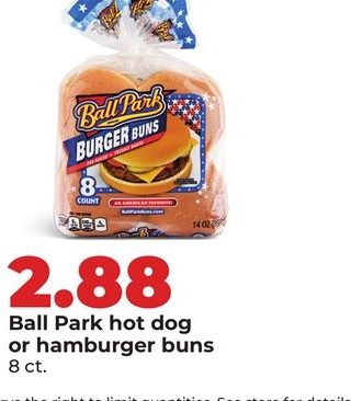 Ball Park hot dog or hamburger buns