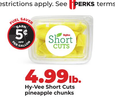 Hy-Vee Short Cuts pineapple chunks