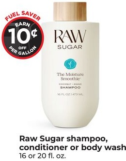 Raw Sugar shampoo, conditioner or body wash