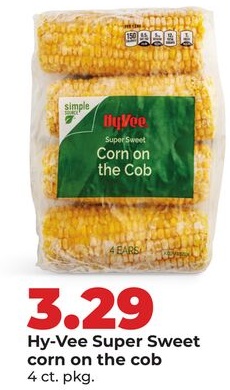 Hy-Vee Super Sweet corn on the cob