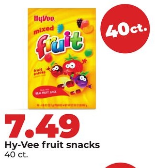 Hy-Vee fruit snacks