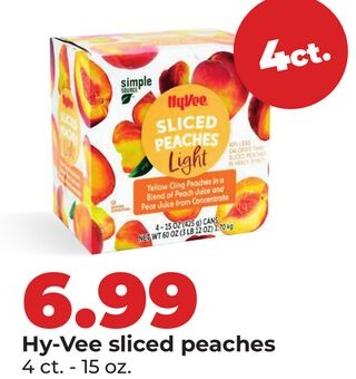 Hy-Vee sliced peaches