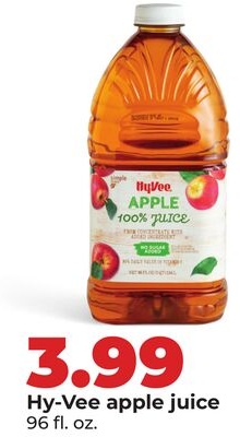 Hy-Vee apple juice