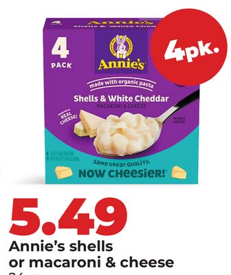 Annie's shells or macaroni & cheese