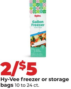 Hy-Vee freezer or storage bags