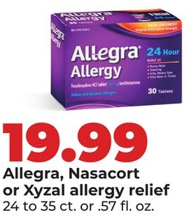 Allegra, Nasacort or Xyzal allergy relief