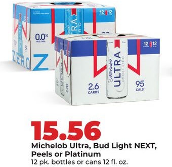 Michelob Ultra, Bud Light NEXT, Peels or Platinum