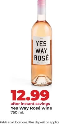 Yes Way Rosé wine