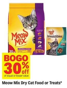 Meow Mix Dry Cat Food or Treats*