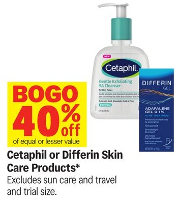 Cetaphil or Differin Skin Care Products