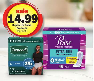 Depend or Poise Products