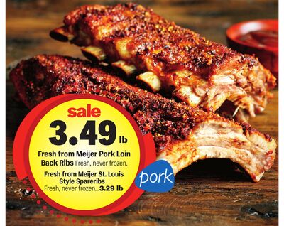 Fresh from Meijer Pork Loin Back Rib