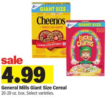 General Mills Giant Size Cereal