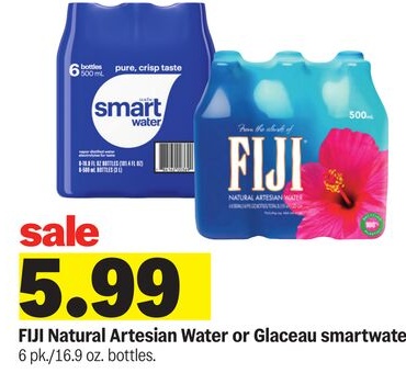 FIJI Natural Artesian Water or Glaceau smartwater