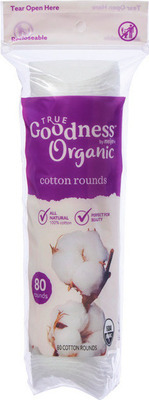 True Goodness Organic Cotton Rounds or Cotton Balls*