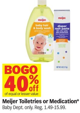 Meijer Toiletries or Medication*