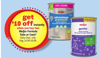 Meijer Formula Tubs or Cans