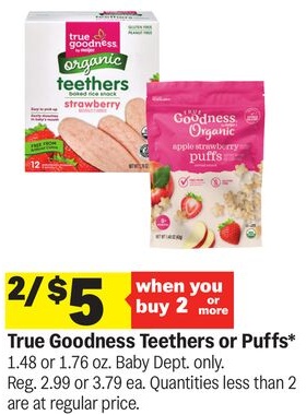 True Goodness Teethers or Puffs