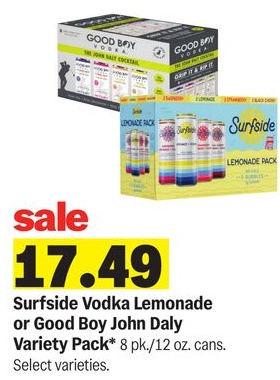 Surfside Vodka Lemonade or Good Boy John Daly Variety Pack*